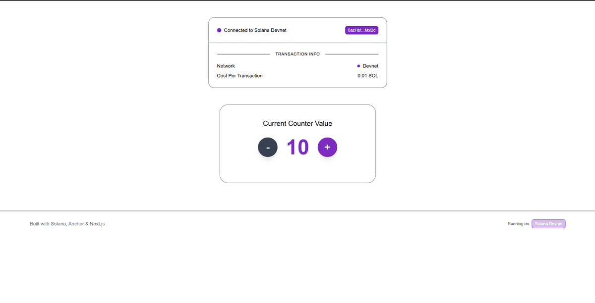 Solana Counter DApp